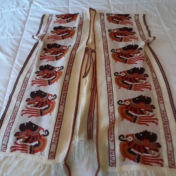 Sold Vintage Mexican Serape Poncho - Picture 3 of 3